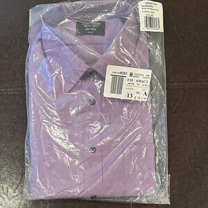 NWT Nordstrom Men's Purple Long Sleeve Dress Shirt 16 1/2 x 36/37